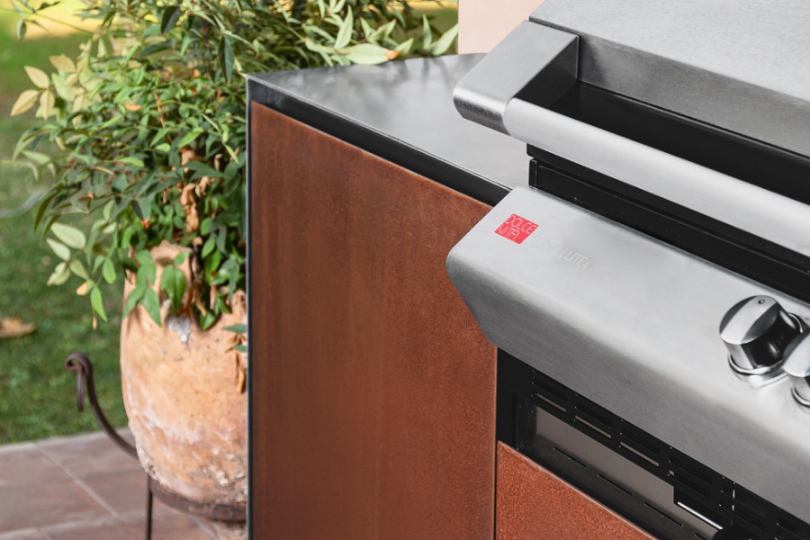 cucina acciaio e corten 4-3312616734